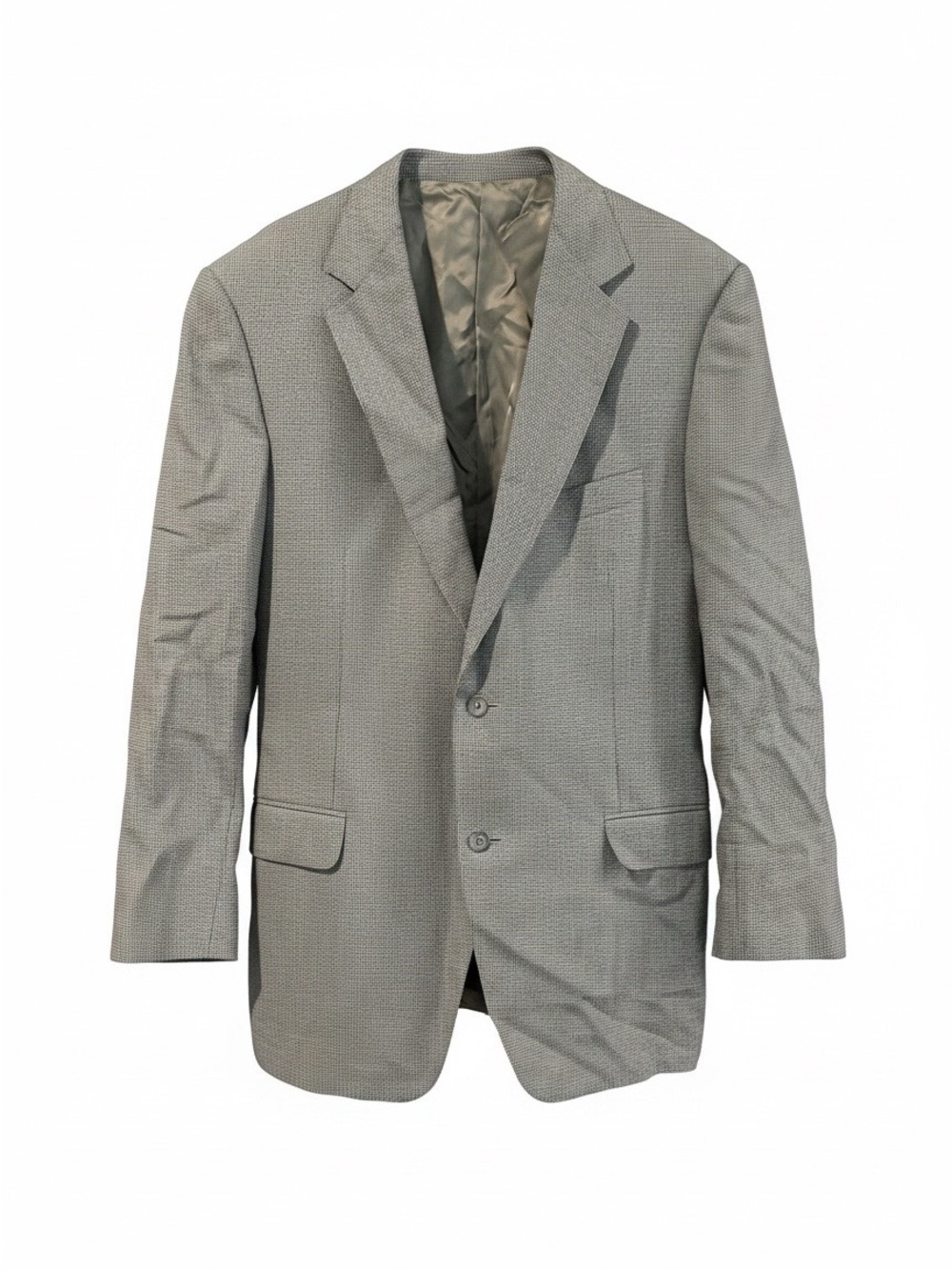 Ermenegildo Zegna Light Gray Textured Two-Button Blazer